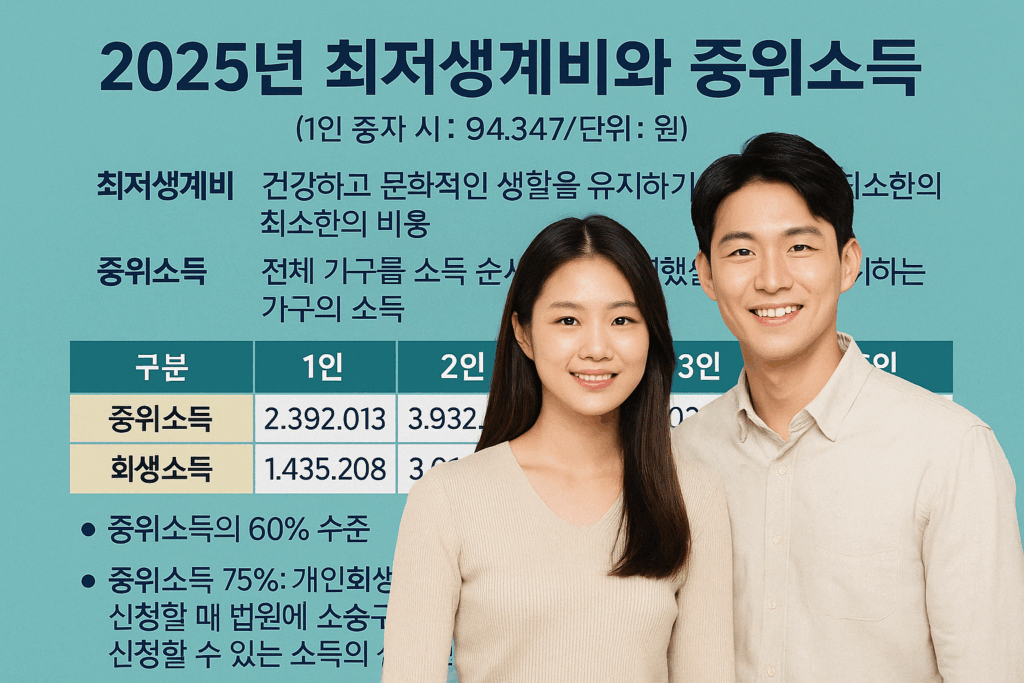 최저생계비에 대한 간단한 설명