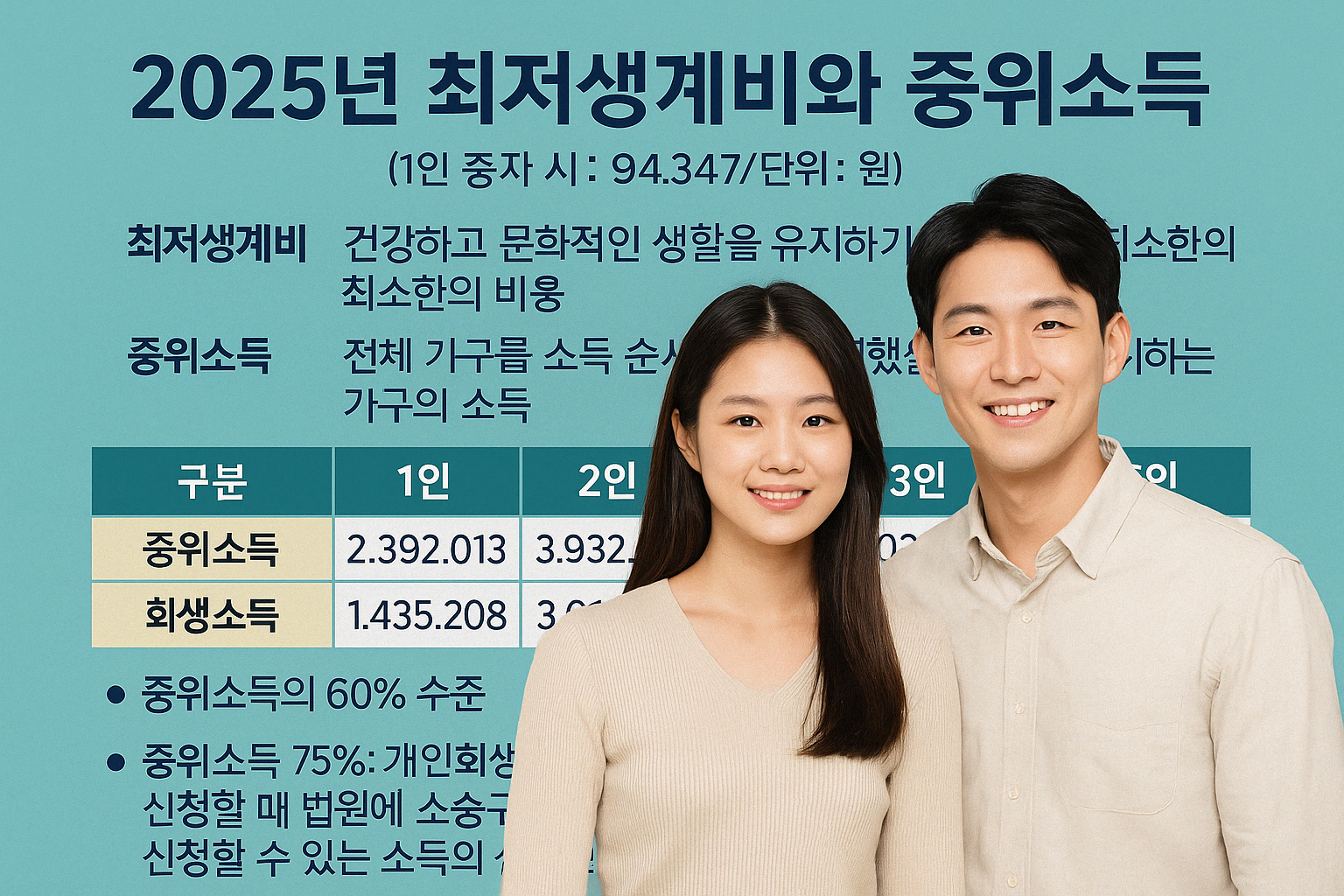 최저생계비에 대한 간단한 설명